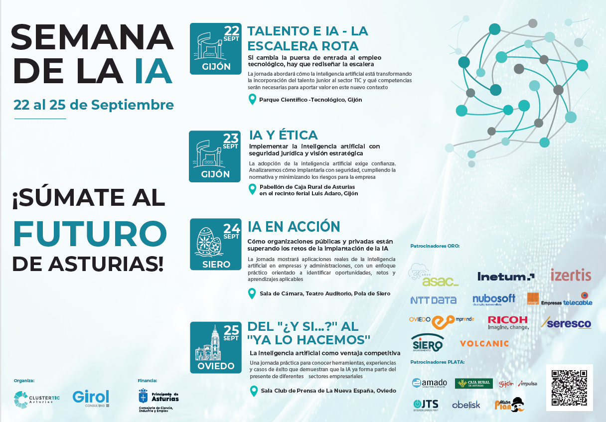 Cartel oficial de la Semana de la IA con el programa del 22 al 25 de septiembre